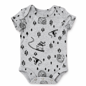 Body Bebé Carter's Gris Estampa Bosque NB