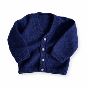 Cardigan Sweater Azul Bebé 3-6 Meses Tejido Con Botones