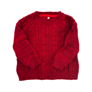 Sweater Tejido Rojo Niño 2-3 Años Abrigo Invierno