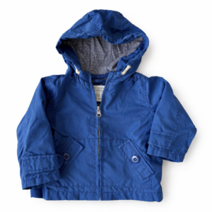 Zara Mini Rompeviento Azul con Capucha 3–6M