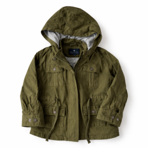 Babycottons Campera Parka Niño Verde Militar con Capucha 3 Años