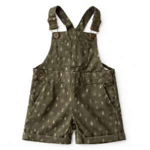 Pool Kids Jardinero Niño Verde Estampado Talle 2