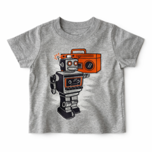 Carter's Remera Bebé Gris Estampa Robot 6 Meses
