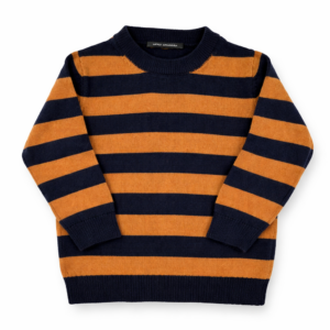 Sweater Little Akiabara Rayado Marrón negro 18M