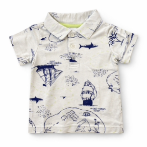 Carter’s Polo Bebé Estilo Náutico Blanca 9M