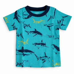 Carter’s Remera Manga Corta celeste ballena 9 meses