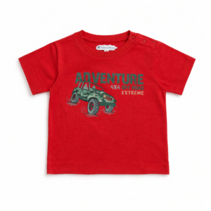 BabyCottons Remera Roja Adventure Manga Corta 18-24 meses