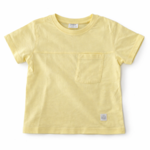 Zara Remera Manga corta amarilla con Bolsillo 12–18 Meses
