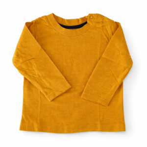 Primark Remera Manga Larga Mostaza Básica 6 a 9 Meses