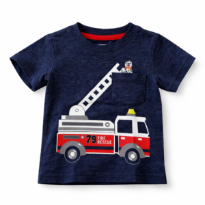 Carter’s Remera Manga Corta Azul Fire Rescue 0–3M