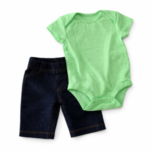 Carter’s Set 2 Piezas Body MC Verde + Pantalón 0–3M