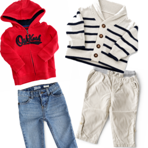 Pack 4 Prendas Bebé OshKosh 9–12M Campera + Jean + Pantalón + Sweater Original